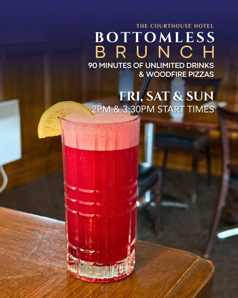 Bottomless Brunch cocktail with woodfired pizzas at The Courthouse Hotel Smythesdale.