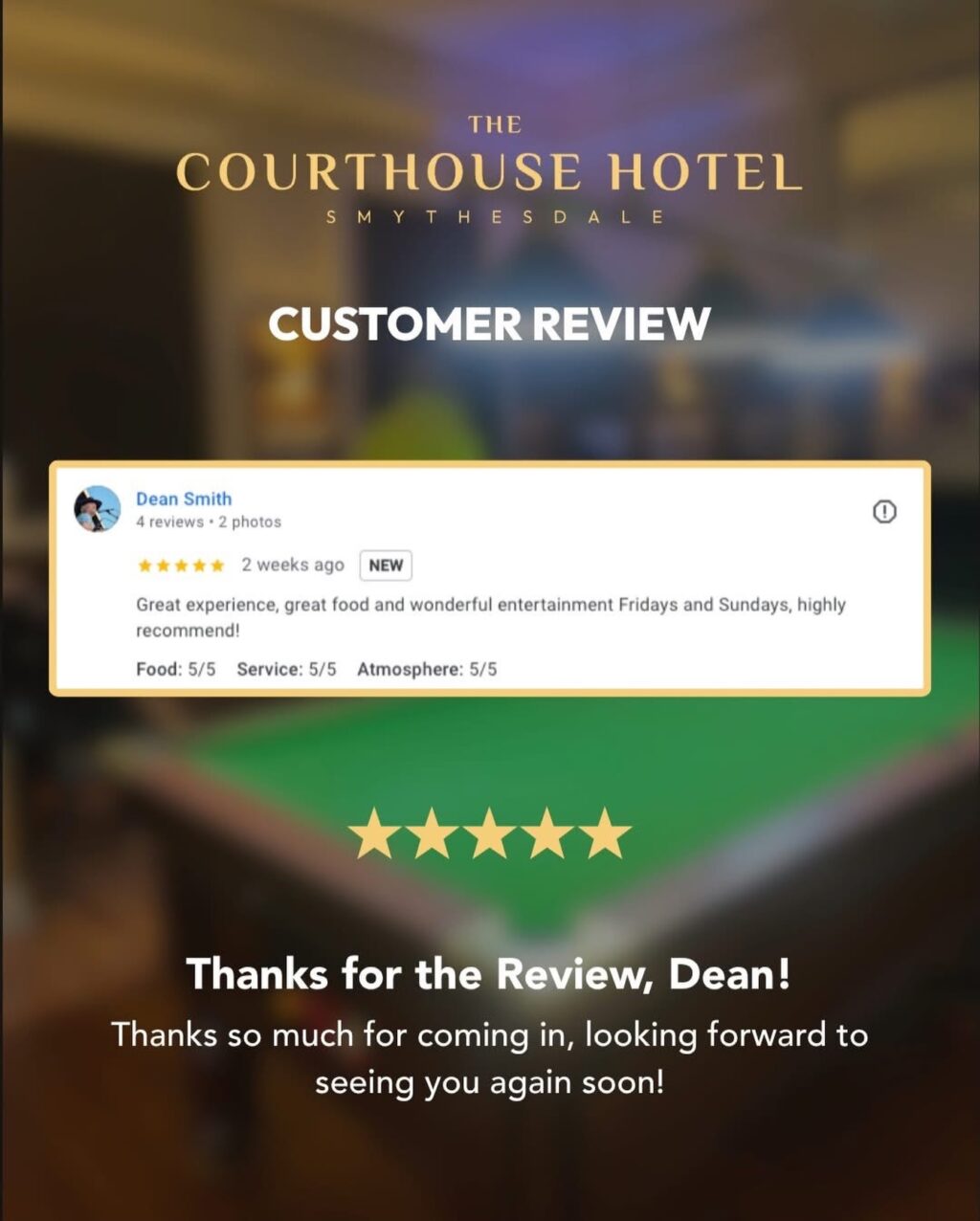 Instagram post from courthousehotelsmythesdale. This post is in position 13.