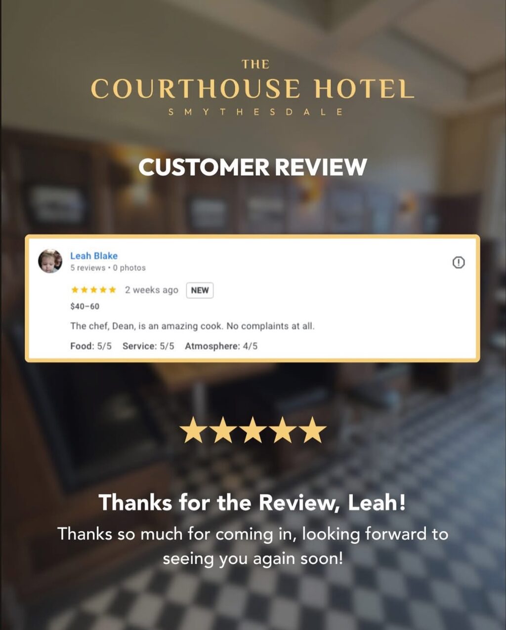 Instagram post from courthousehotelsmythesdale. This post is in position 4.
